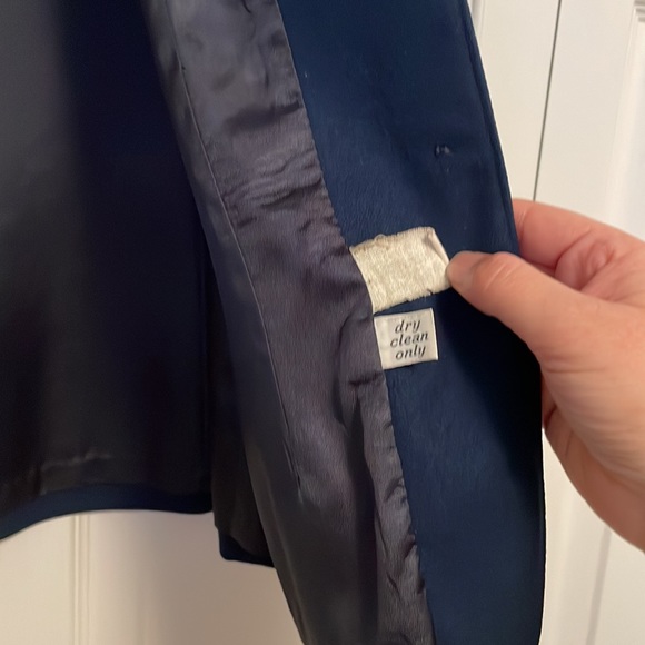 Vintage Pendleton Women's Virgin Wool Navy Blue Two Button Blazer Jacket Size 6 - Picture 10 of 11